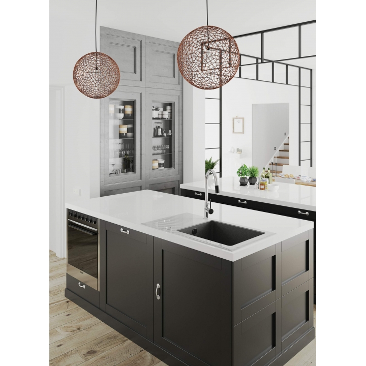 Смеситель для кухни Deante Aster, поворотный хром черный BCA_064M