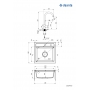 Набір для кухні Deante Zorba, гранітна мийка ZQZ_7103 + змішувач Deante  BEN_762M, пісок ZQZA7103