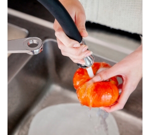 Смеситель для кухни Ramon Soler KITCHEN с гибким выдвижным шлангом, хром (388801MA38E303469)