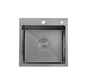 Кухонна мийка Kroner KRP Schwarze - 4545HM PVD (3.0/1.0 мм) CV033856