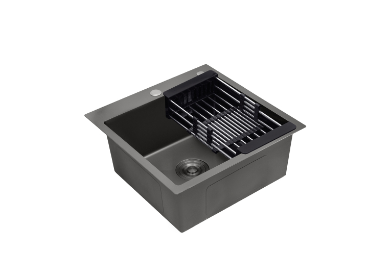 Кухонная мойка Kroner KRP Schwarze - 4545HM PVD (3.0/1.0 мм) CV033856