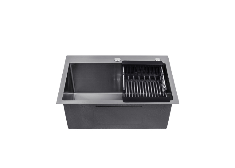 Кухонна мийка Kroner KRP Schwarze - 5843HM PVD (3.0/1.0 мм) CV022794