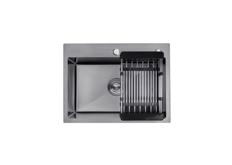 Кухонна мийка Kroner KRP Schwarze - 5843HM PVD (3.0/1.0 мм) CV022794