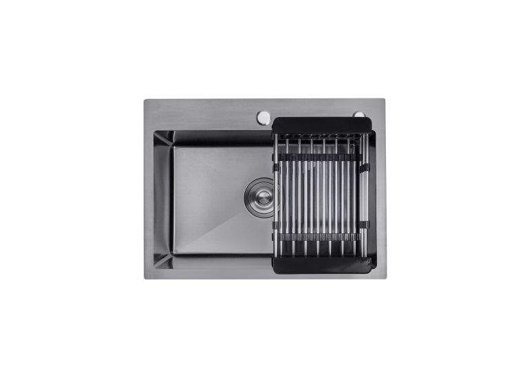 Кухонна мийка Kroner KRP Schwarze - 5843HM PVD (3.0/1.0 мм) CV022794