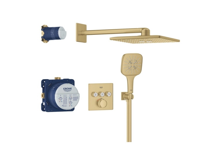 Душовий комплект Grohe SmartActive 310 + Grohe Grohtherm SmartControl Brushed Cool sunrise 34864GN0 Золото матове