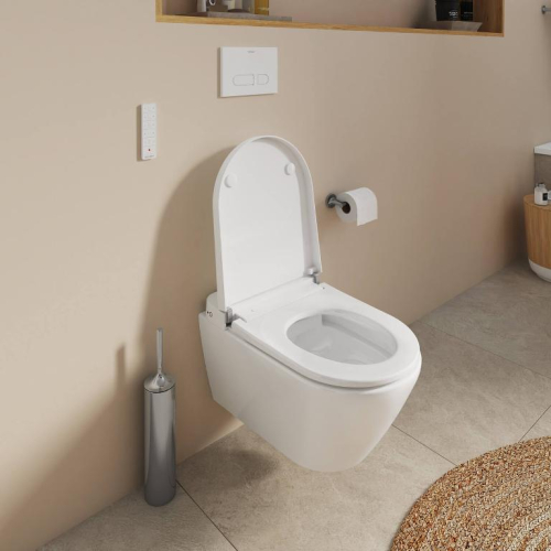 Унітаз підвісний Duravit SensoWash D-Neo, безобідковий з сидінням для унітазу з функцієй біде, білий 654000012004300