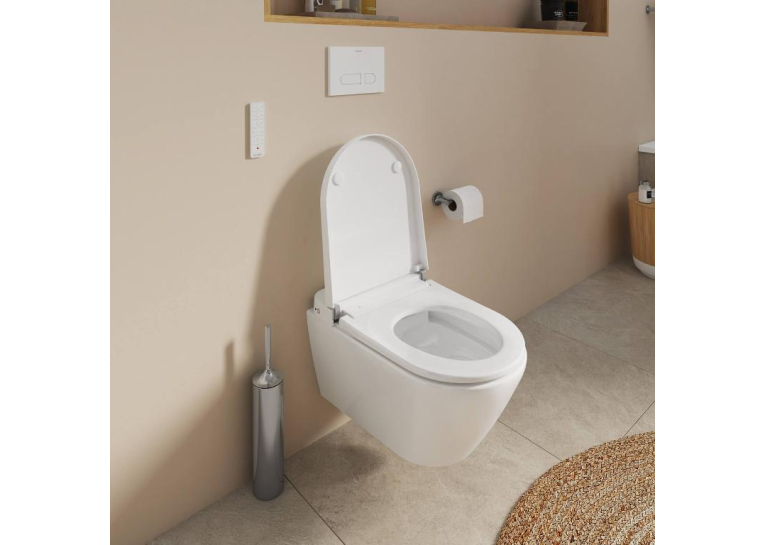 Унітаз підвісний Duravit SensoWash D-Neo, безобідковий з сидінням для унітазу з функцієй біде, білий 654000012004300