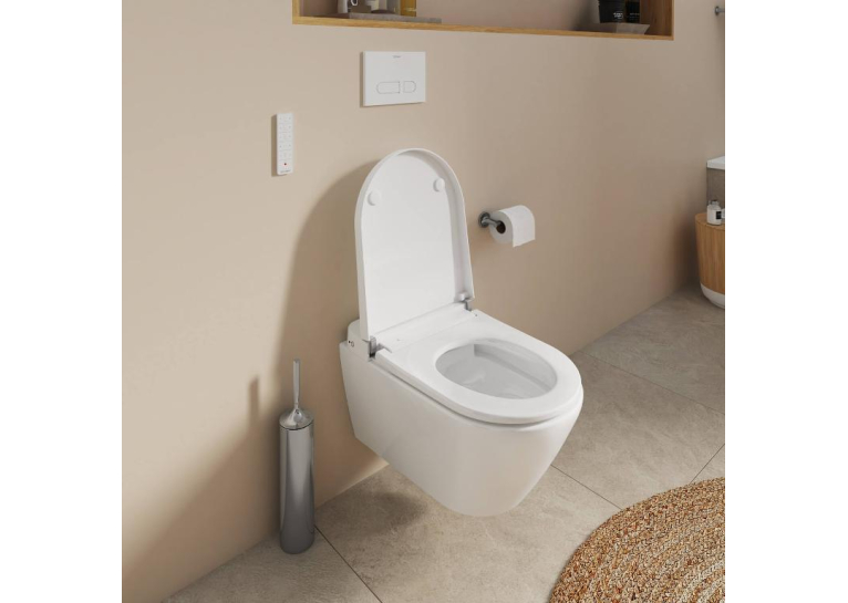 Унітаз підвісний Duravit SensoWash D-Neo, безобідковий з сидінням для унітазу з функцієй біде, білий 654000012004300