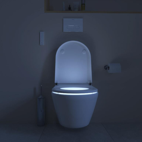 Унітаз підвісний Duravit SensoWash D-Neo, безобідковий з сидінням для унітазу з функцієй біде, білий 654000012004300
