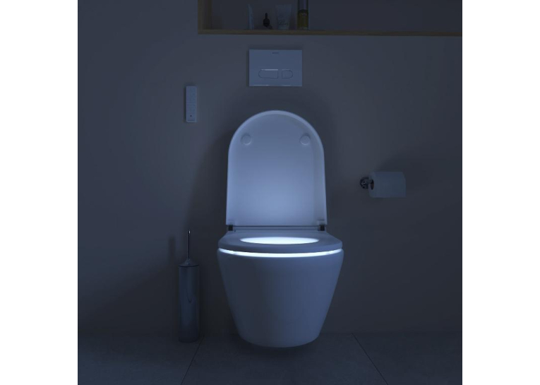 Унітаз підвісний Duravit SensoWash D-Neo, безобідковий з сидінням для унітазу з функцієй біде, білий 654000012004300
