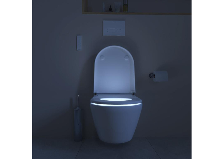Унітаз підвісний Duravit SensoWash D-Neo, безобідковий з сидінням для унітазу з функцієй біде, білий 654000012004300