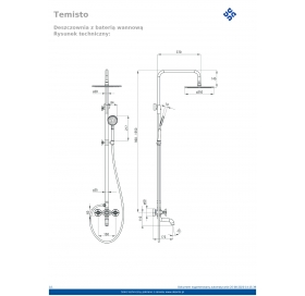 Душова система з виливом Deante TEMISTO NAC_N1QT