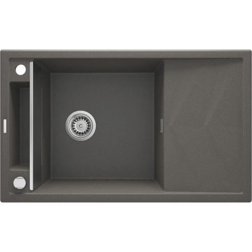 Мийка кухонна Deante Magnetic, граніт, прямокут., з крилом, 820х500х219мм, чаша - 1, накладна, антрацит ZRM_T113
