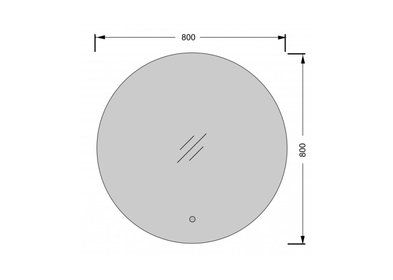 Дзеркало з LED підсвіткою Мойдодир Eclipse 80x80 S з сенсором 00-0006564