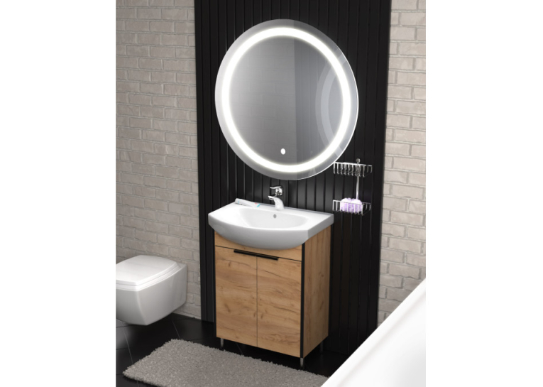 Тумба Мойдодир Dakota Craft 50 з умивальником Solo 50 дуб крафт 00-0008565
