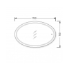 Дзеркало з LED підсвіткою Мойдодир Magda 110x70 з сенсором 00-0006336