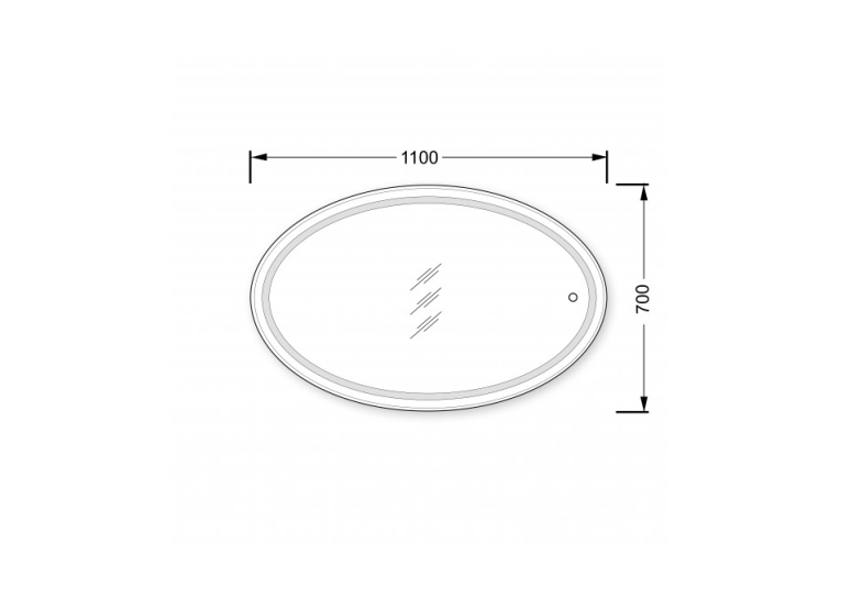 Дзеркало з LED підсвіткою Мойдодир Magda 110x70 з сенсором 00-0006336