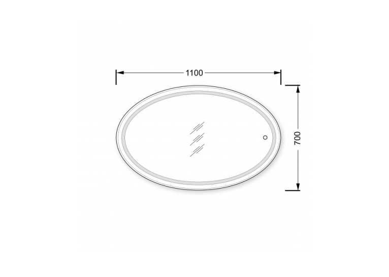 Дзеркало з LED підсвіткою Мойдодир Magda 110x70 з сенсором 00-0006336