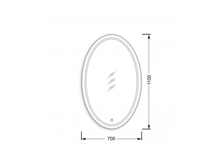 Дзеркало з LED підсвіткою Мойдодир Magda 110x70 з сенсором 00-0006336