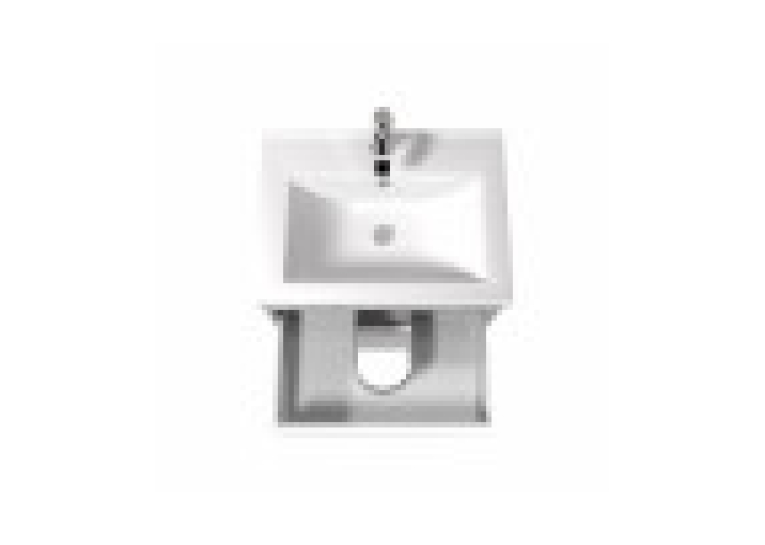 Тумба Мойдодир Polo Loft 60-U з умивальником Cosmo 60 бетон з білим 00-0008081