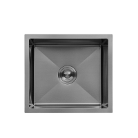 Кухонна мийка Kroner KRP Schwarze - 4843HM PVD (3.0/1.0 мм) CV022792