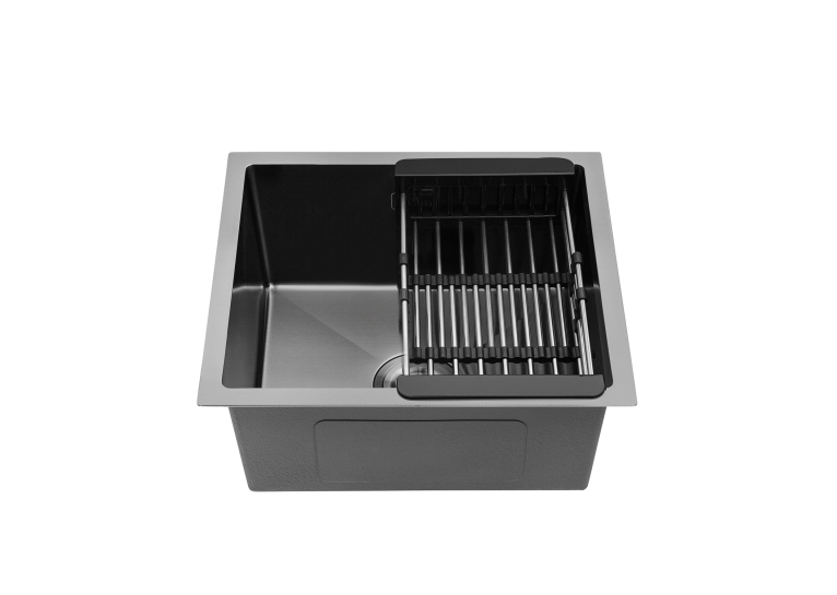 Кухонна мийка Kroner KRP Schwarze - 4843HM PVD (3.0/1.0 мм) CV022792