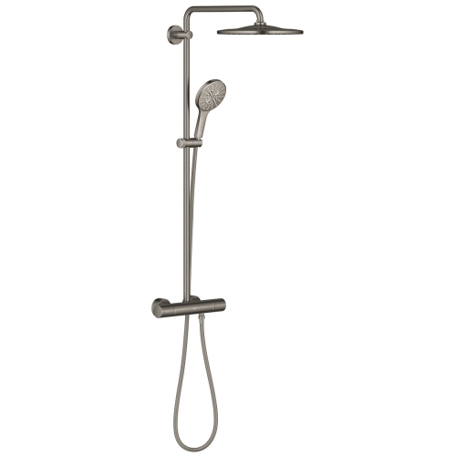 Душова система з термостатом для настінного монтажу Grohe Rainshower Smartactive 310 26836AL0 Графіт матовий