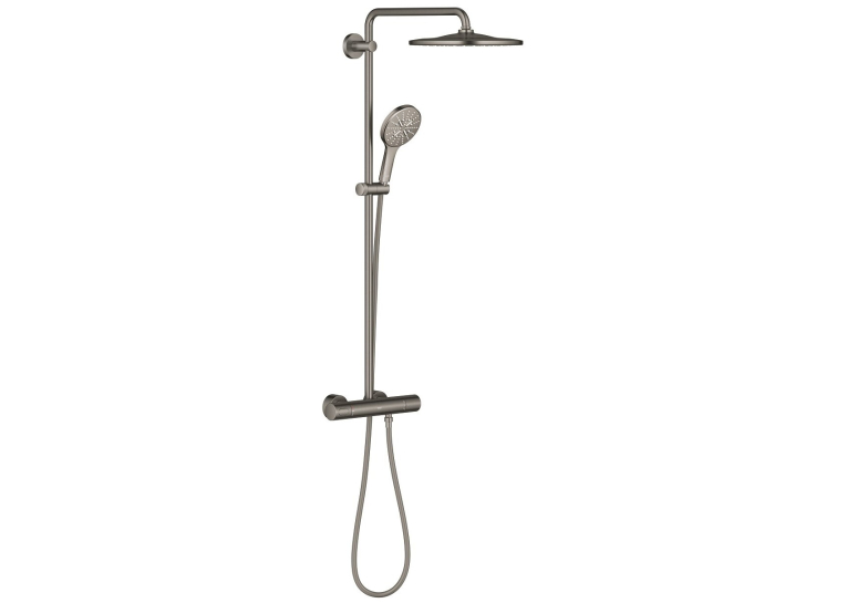 Душова система з термостатом для настінного монтажу Grohe Rainshower Smartactive 310 26836AL0 Графіт матовий