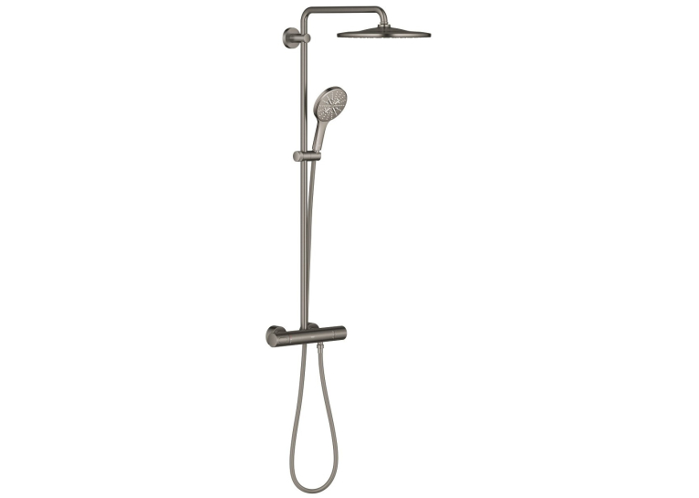 Душевая система с термостатом для настенного монтажа Grohe Rainshower Smartactive 310 26836AL0 Графит матовый