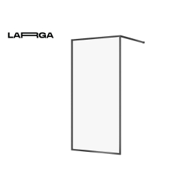 Душова кабіна типу Walk-in Larga 100х200, профіль чорний