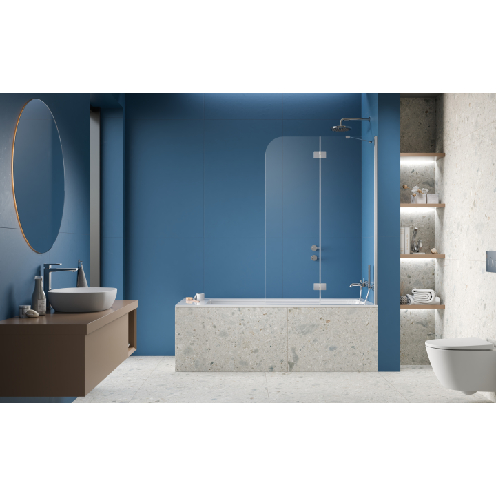 Шторка на ванну Radaway Garda Chrome PND II 1000Rx1500 прозоре 10720100-01-01R