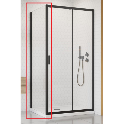 Бокова стінка Alienta Black S 900х1900 прозоре 10270090-54-01