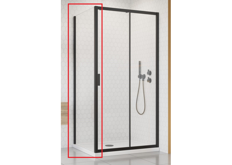 Бокова стінка Alienta Black S 900х1900 прозоре 10270090-54-01