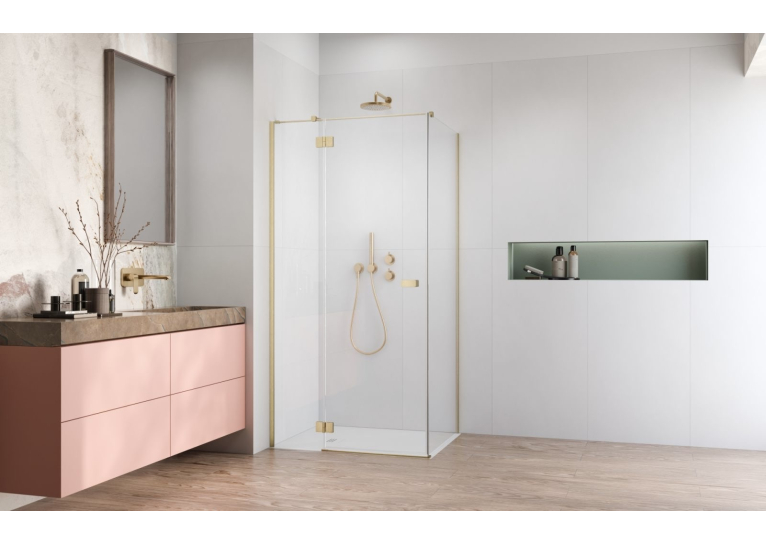 Душевая кабина Radaway Garda Brushed Gold KDJ 900Lx900x1950 прозрачное 10709090-99-01L