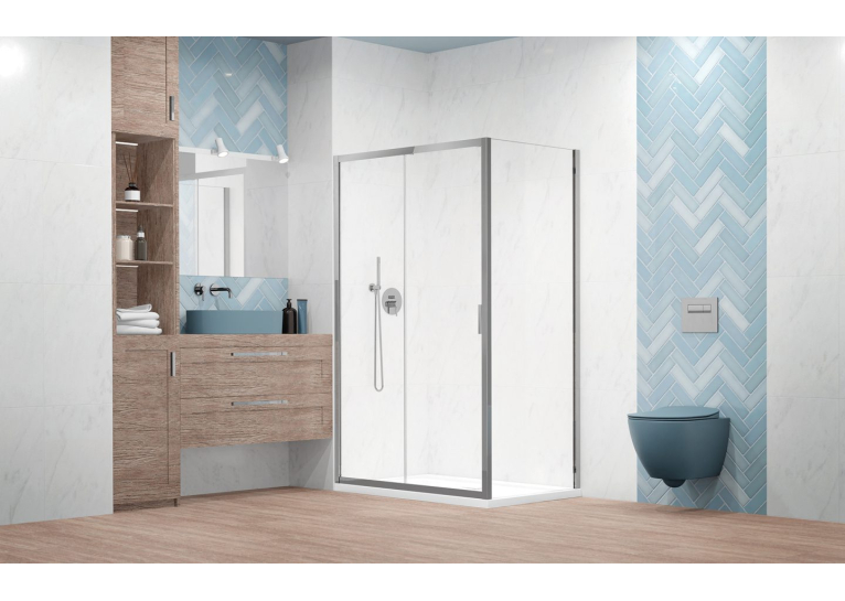 Бокова стінка Alienta Chrome S 800х1900 прозоре 10270080-01-01