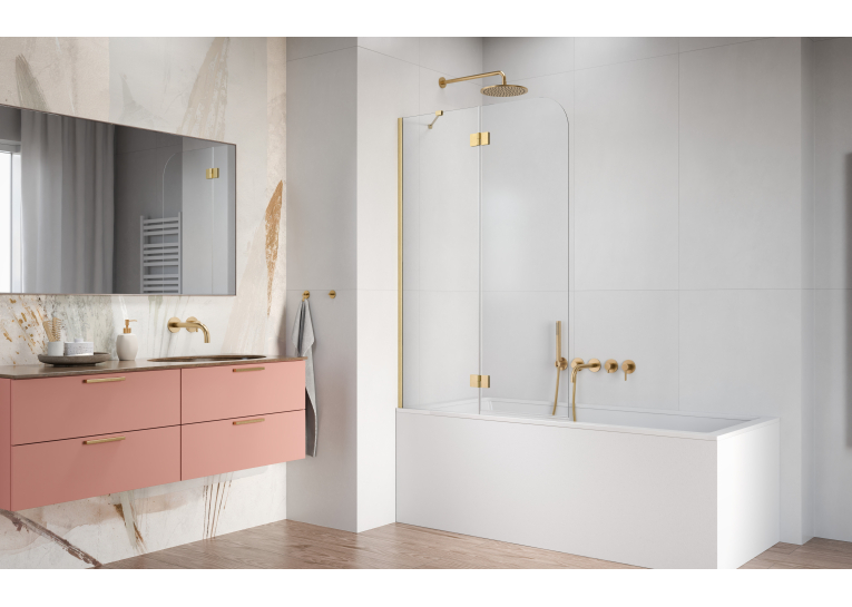Шторка на ванну Radaway Garda Brushed Gold PND II 1000Lx1500 прозоре 10720100-99-01L