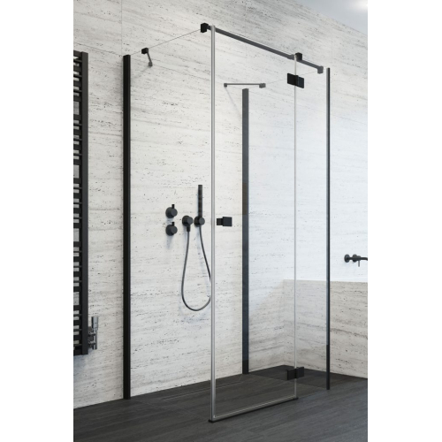 Бокова стінка Essenza New Black KDJ/KDJ+S 1000x2000 чорний/прозоре 384052-54-01