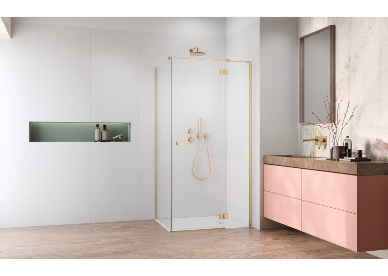 Душевая кабина Radaway Garda Brushed Gold KDJ 1000Lx800x1950 прозрачное 10701080-99-01L