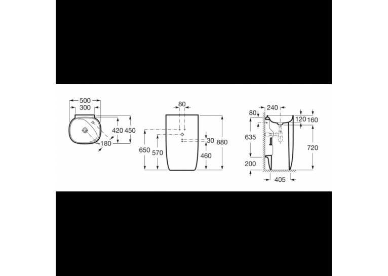  Раковина підлогова Roca BEYOND (A3270B0000)