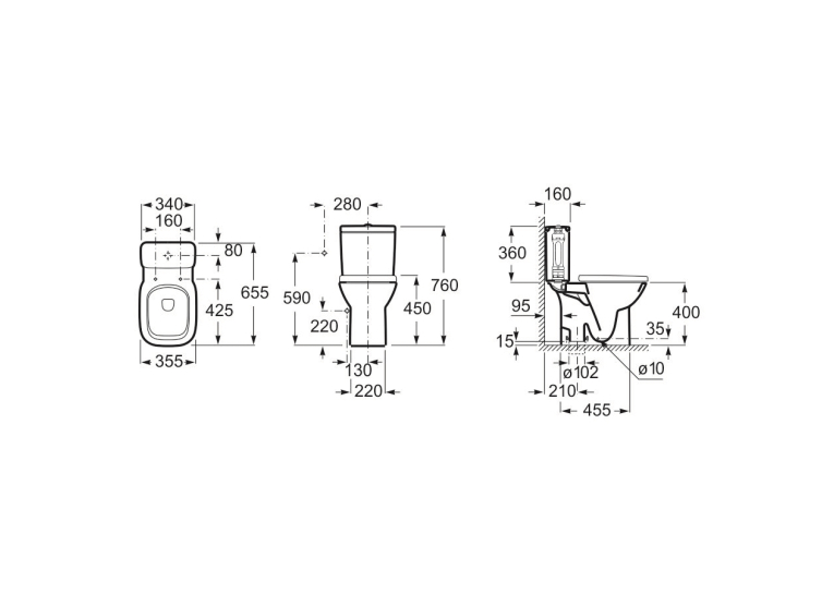 Компакт Roca Debba з кришкою soft-close A34S998000
