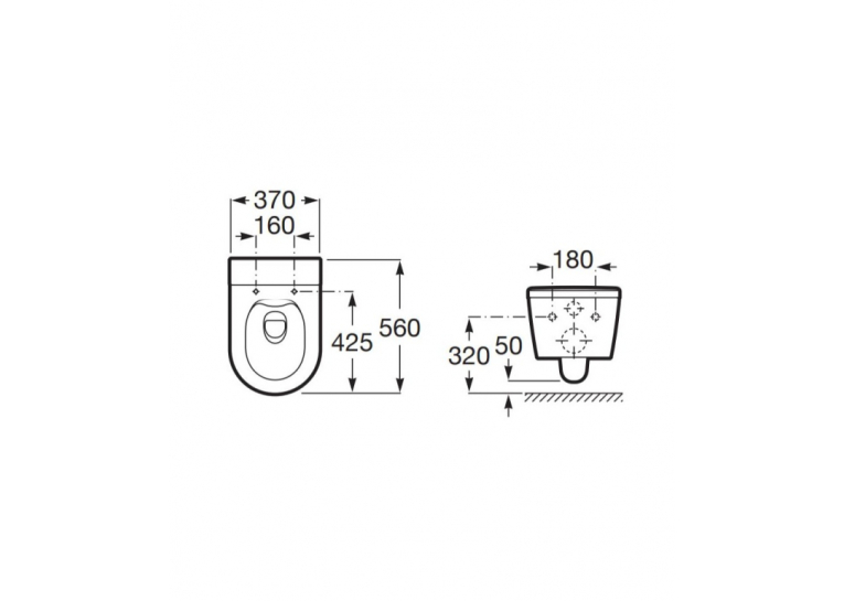  Підвісний унітаз Roca INSPIRA ROUND Rimless A346527640