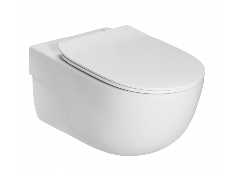 Унитаз подвесной Roca Meridian Rimless с крышкой Slim soft-close A34H240000