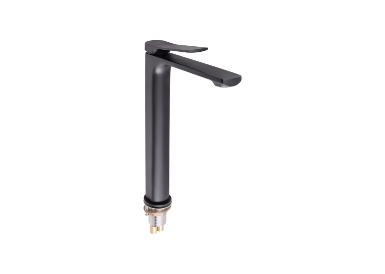 Змішувач для раковини Qtap Slavonice Black Matt високий QTSLA1042H103B