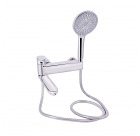 Смеситель для ванны Qtap Jay с поворотным изливом (с душевым гарнитуром) Chrome QTJAY260CRM45542