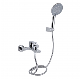 Смеситель для ванны Qtap Leo New (с душевым гарнитуром) Chrome QTLEO259CRM45563
