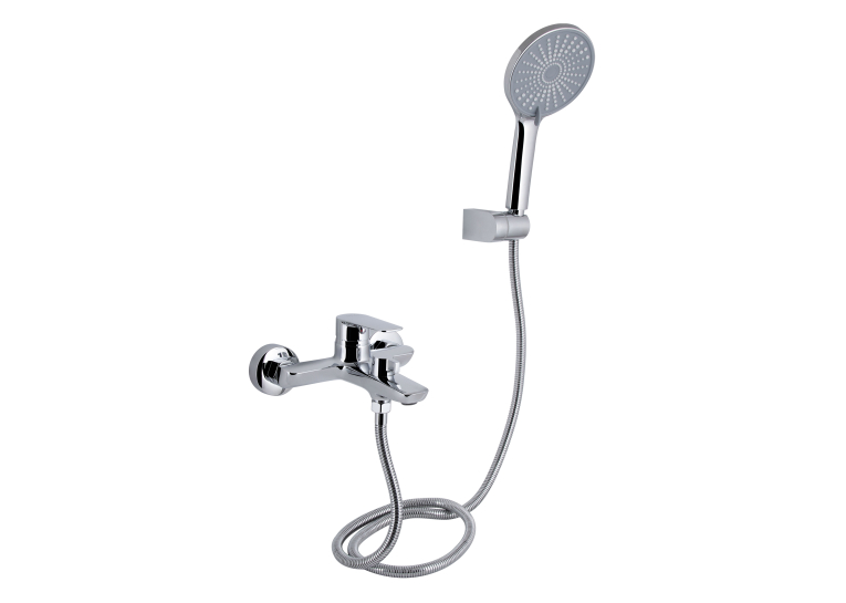 Змішувач для ванни Qtap Leo New (з душовим гарнітуром) Chrome QTLEO259CRM45563