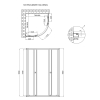 Душова кабіна Lidz Latwa SC80x80.SAT.LOW.GR, скло тоноване 4 мм без піддона LLSC8080SATLOWGR2