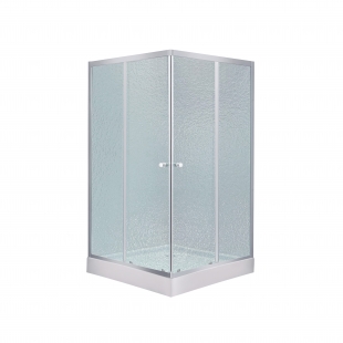 Душевая кабина Lidz Wawel SC80x80.SAT.LOW.FR, стекло Frost 4 мм + поддон Mazur LWASC8080SATLOWFR2SET
