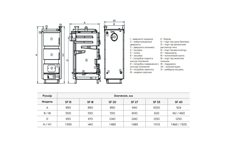 Котел твердотопливный стальной Thermo Alliance Vulcan V 4.0 SF 40 V40V40
