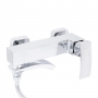 Змішувач для ванни Qtap Swan Cascada з поворотним виливом (з душовим гарнітуром) Chrome QTSWA260CRM45565